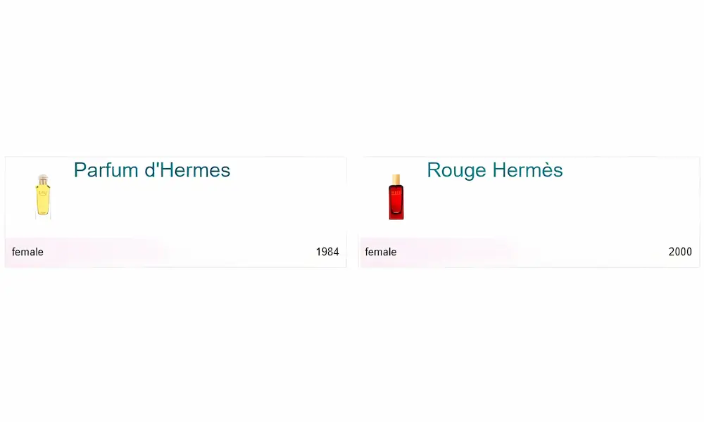 Hermès Parfum d’Hermès → Rouge Hermès (1984 2000)